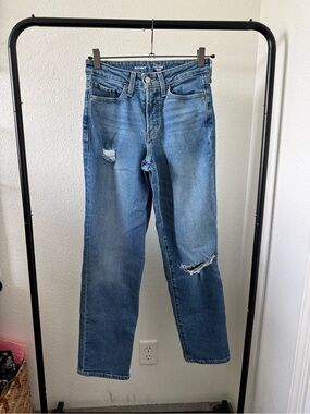 Old Navy Women's OG Straight Distressed Jeans - Size 0